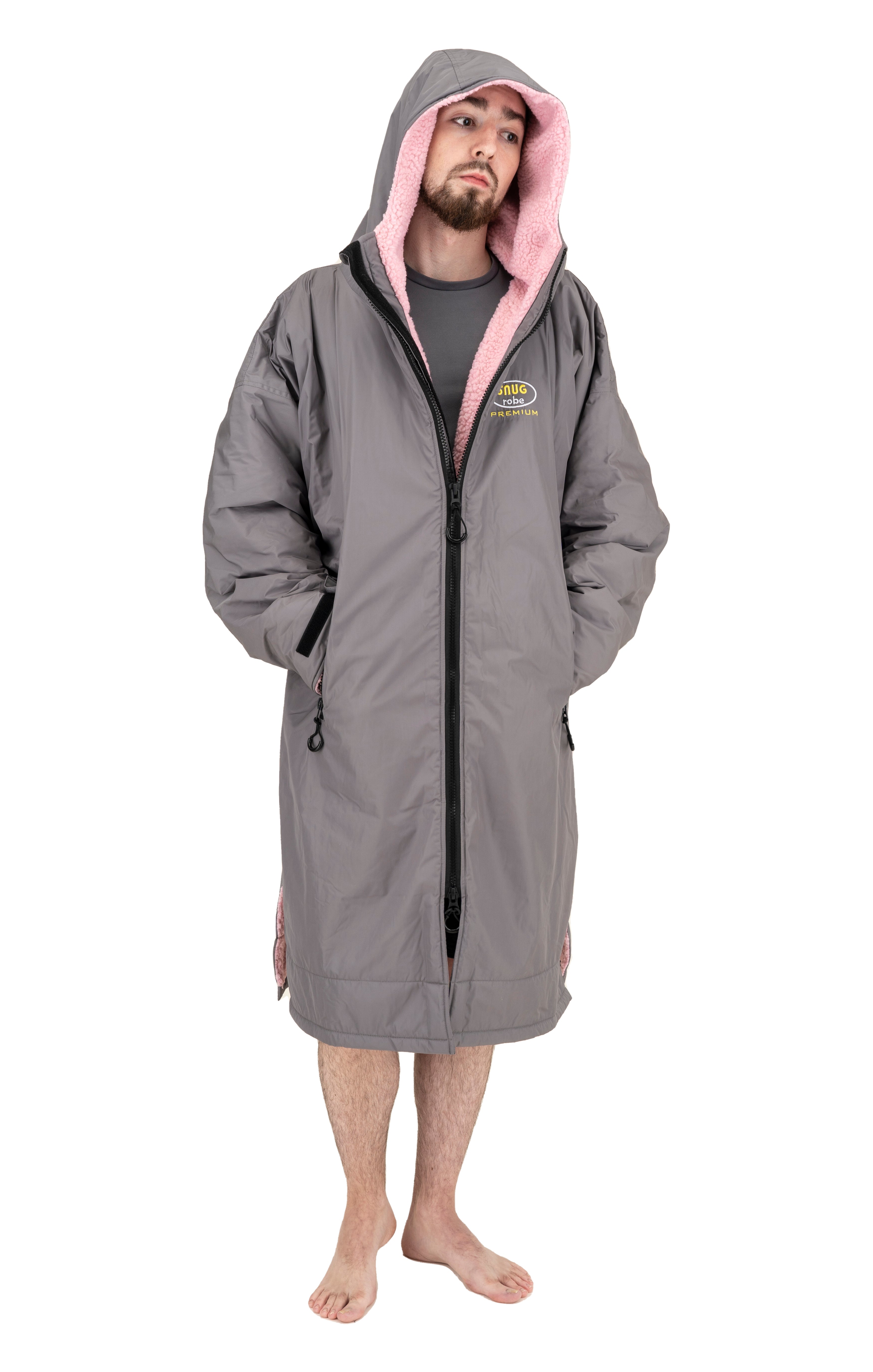 Mens Premium Waterproof Changing Dry Cosy Robe for Surfing Swimming Ou ...