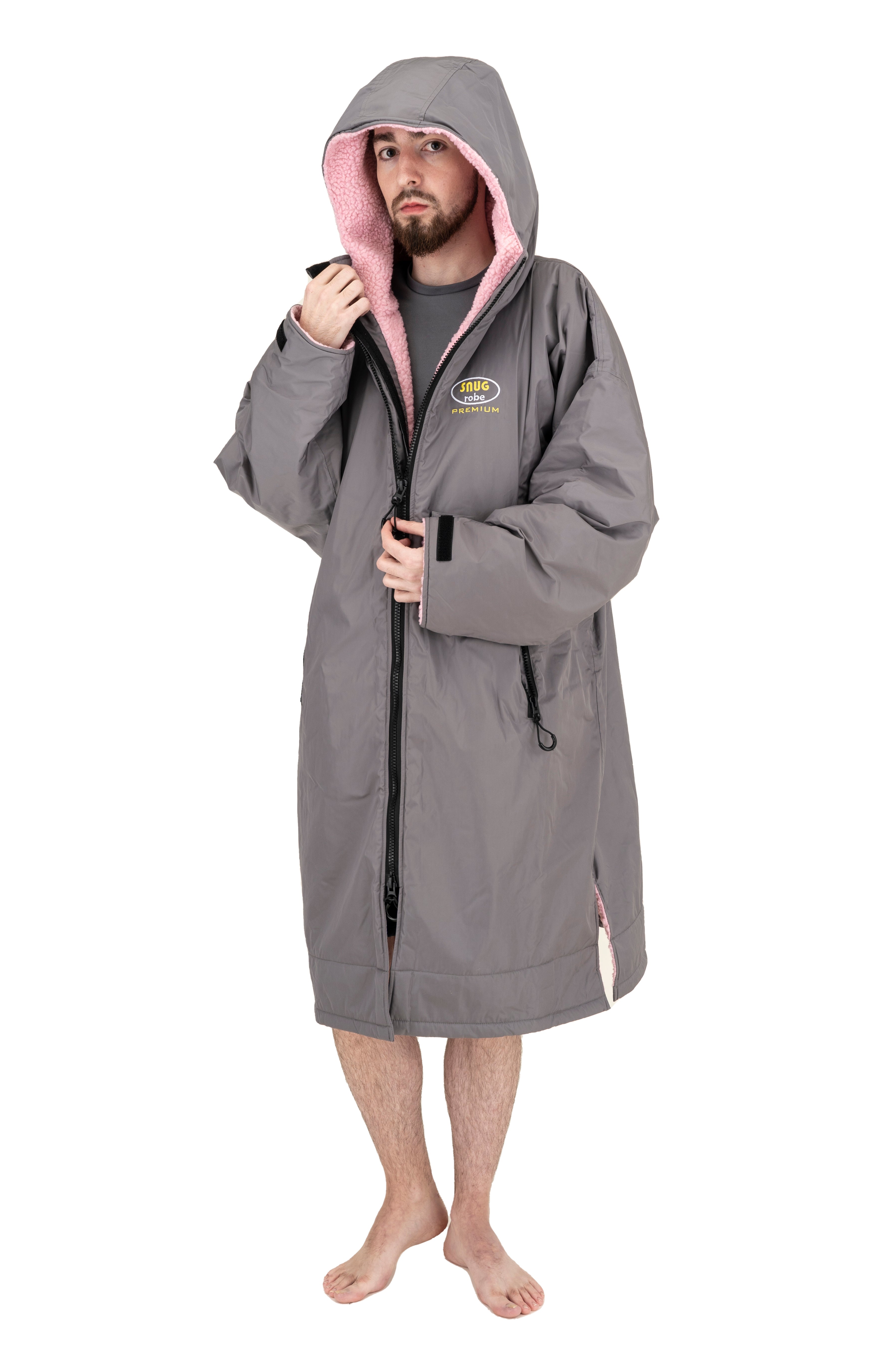 Mens Premium Waterproof Changing Dry Cosy Robe for Surfing Swimming Ou ...